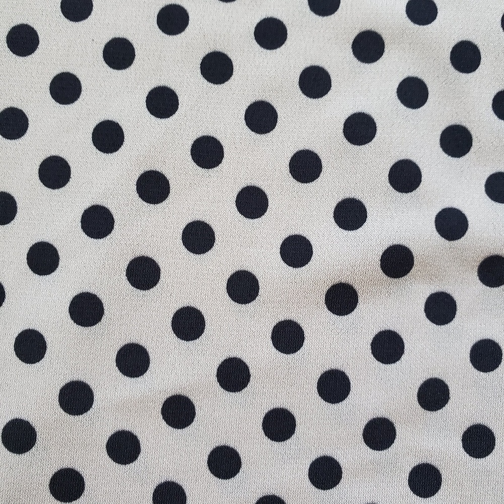 3/$15 NWT! BEIGE BLACK POLKA DOT WRAP DRESS - Picture 2 of 4